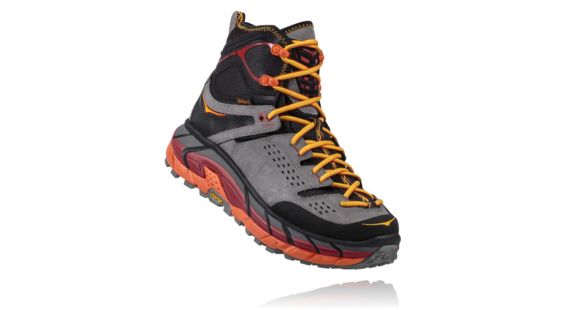 Hoka Tor Ultra Hi Waterproof Hiking Boot - Men's-Black/Flame-Medium-10.5 US