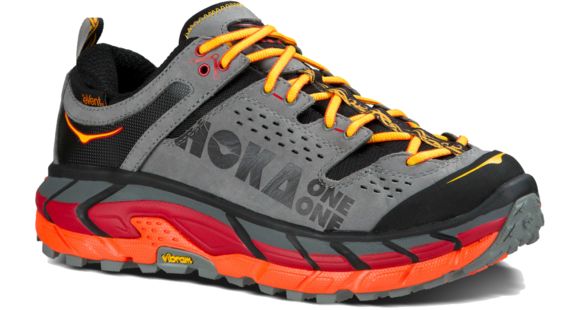 Hoka Tor Ultra Low Waterproof Hiking Shoe - Men's-Black/Saffron-Medium-9