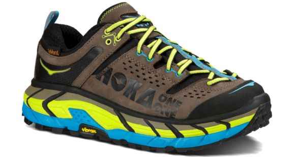 Hoka Tor Ultra Low Waterproof Hiking Shoe - Men's-Grey/Cyan-Medium-9.5