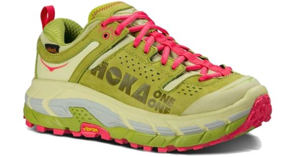 Hoka Tor Ultra Low Waterproof Hiking Shoe - Women's-Olive Green/Paradise Pink-Medium-6.5
