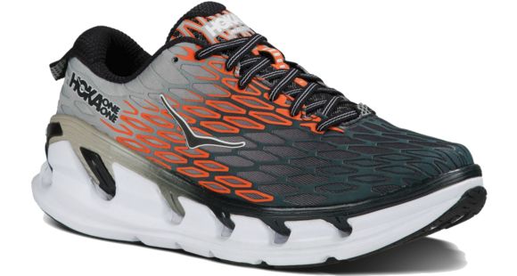 Hoka Vanquish 2 Road Running Shoe - Men's-Grey/Orange-Medium-10