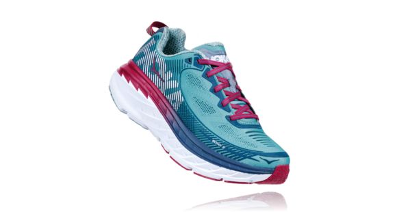 Hoka Women's Bondi 5 Road Running Shoe, Aquifer/Vintage Indigo, 5 US, 1014759-AVIG-5