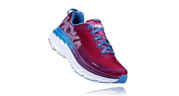 Hoka Women's Bondi 5 Road Running Shoe, Cherries Jubilee/Purple Passion, 5 US, 1014759-CJPP-5