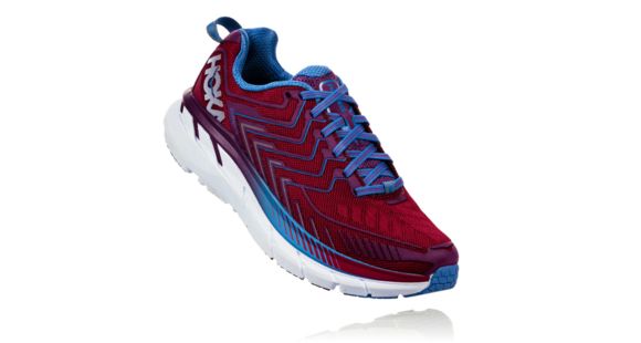 Hoka Women's Clifton 4 Road Running Shoe, Cherries Jubilee/Purple Passion, 6.5 US, 1016724-CJPP-6.5