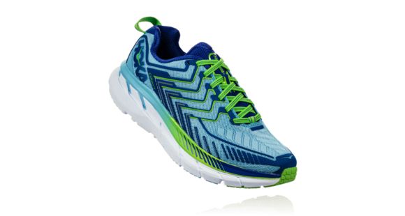 Hoka Women's Clifton 4 Road Running Shoe, Sky Blue/Surf The Web, 11 US, 1016724-SBSTW-11