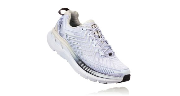 Hoka Women's Clifton 4 Road Running Shoe, White/Blackened Pearl, 6 US, 1016724-WBPR-6