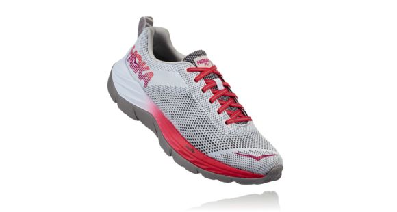 Hoka Women's Mach Road Running Shoe, White/Hibiscus, 6.5 US, 1019280-WHHB-6.5