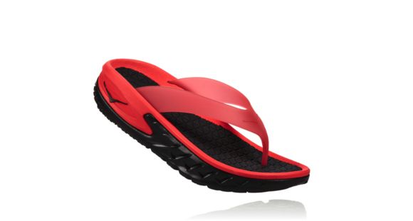 Hoka Ora Recovery Flip Sandal - Womens, Black/Hibiscus, 6 US, 1018353-BHBS-6