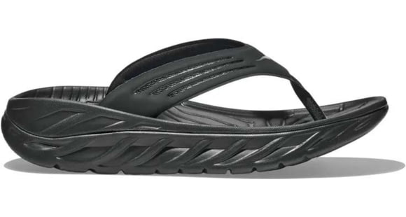 Hoka Ora Recovery Flip Shoes - Men's, Black / Dark Gull Gray, 11, 1099675-BDGGR-11