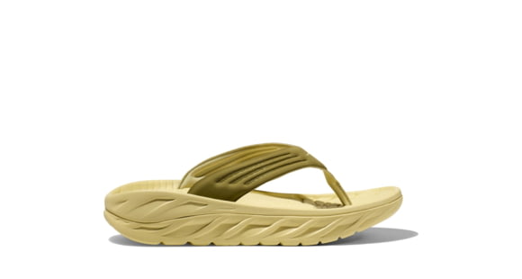 Hoka Ora Recovery Flip Shoes - Men's, Green Moss/Celery Root, 07, 1099675-GMCR-07