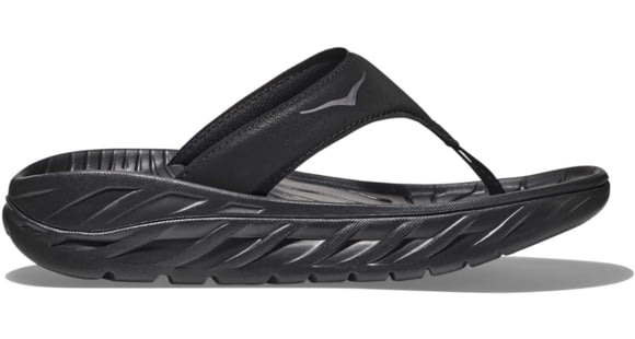 Hoka Ora Recovery Flip Shoes - Women's, Black / Dark Gull Gray, 6, 1117910-BDGGR-06