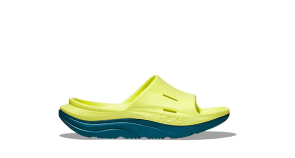 Hoka Ora Recovery Slide 3 Shoes - Unisex, Evening Primrose/Deep Lagoon, 04/06, 1135061-EPDL-04/06