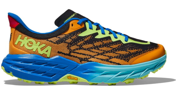 Hoka Speedgoat 5 Trailrunning Shoes - Men's - 7-10.5 US, Solar Flare/Diva Blue, 10, 1123157-SDV-10D