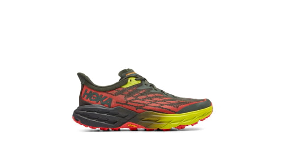 Hoka Speedgoat 5 Wide Trailrunning Shoes - Mens, Thyme / Fiesta, 11EE, 1123159-TFST-11EE