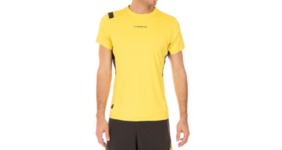 La Sportiva Blitz T-Shirt - Men's, Yellow/Carbon, Small, J72-100900-S