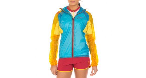 La Sportiva Briza Windbreaker Jacket - Women's, Malibu Blue/Yellow, Large, K63-602100-L