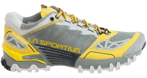 La Sportiva Bushido Trail Running Shoe - WoMen's, Grey/Yellow-Medium-36