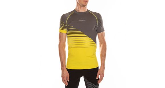 La Sportiva Complex T-Shirt - Men's, Carbon/Yellow, Extra Large, J87-900100-XL