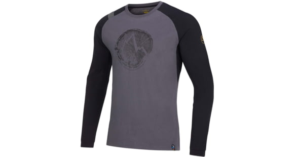 La Sportiva Cross Section Long Sleeve - Men's, Carbon/Moss, Small, N77-900723-S