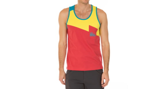 La Sportiva Dude Tank - Men's, Cardinal Red/Lemonade, Small, H42-307106-S
