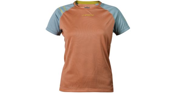 La Sportiva Flight T-Shirt - Women's-Ice Blue/Coral-X-Small