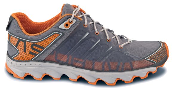 La Sportiva Helios Trail Running Shoe - Men's-Grey/Orange-12.7 US / 46.5 EU