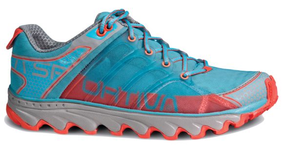 La Sportiva Helios Trail Running Shoe - WoMen's, Ice Blue/Coral-Medium-42.5