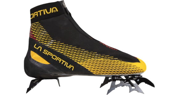 La Sportiva Mega Ice Evo Climbing Shoes - Men's, Black/Yellow, 40.5, ZFCS031-K00Y00-40.5