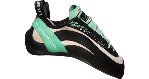 La Sportiva Miura Climbing Shoes - Women's, White/Jade Green, 38.5, Medium, 20K-000704-38.5