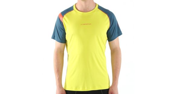 La Sportiva Motion T-Shirt - Men's, Sulphur/Ocean, XL, J50-SulphurOcean-XL
