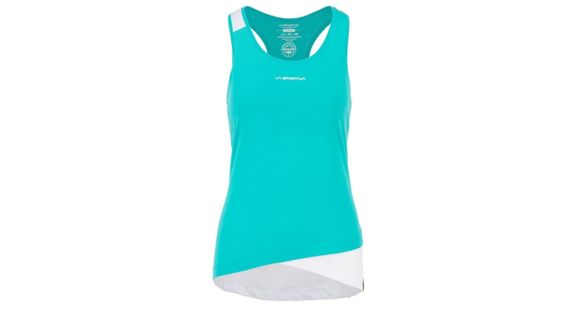 La Sportiva Paige Tank - Women's, Aqua/White, Extra Large, I97-615000-XL
