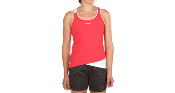 La Sportiva Paige Tank - Womens, Hibiscus/White, Medium, I97-402000-M