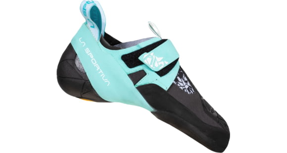 La Sportiva Skwama Vegan Climbing Shoes - Women's, Carbon/Turquoise, 33.5, ZFCS033-G00B16-33.5