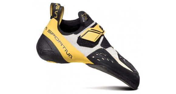 La Sportiva Solution Climbing Shoes - Men's, White/Yellow, 38.5, Medium, 20G-000100-38.5