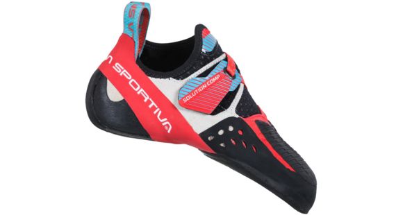 La Sportiva Solution Comp Climbing Shoes - Women's, Hibiscus/Malibu Blue, 36.5, Medium, 30A-402602-36.5