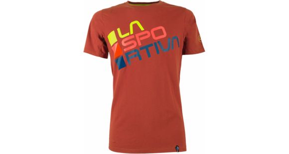 La Sportiva Square T-Shirt - Men's, Brick/Sulphur-Medium