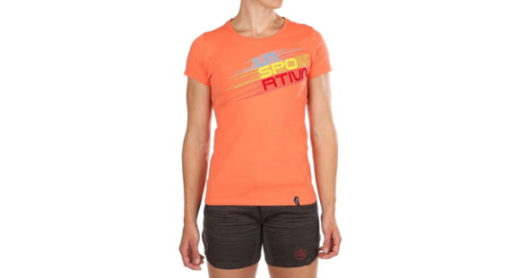 La Sportiva Stripe Evo T-Shirt - Womens, Flamingo, Small, I31-403403-S