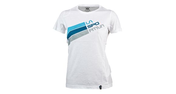 La Sportiva Stripe Logo T-Shirt - Women's-White-Small