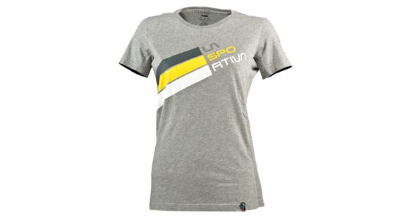 La Sportiva Stripe Logo T-Shirt - Women's-Mid Grey-Medium, 801216152220