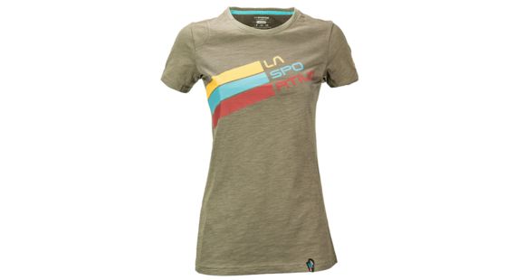 La Sportiva Stripe Logo T-Shirt - Women's-Taupe-Large