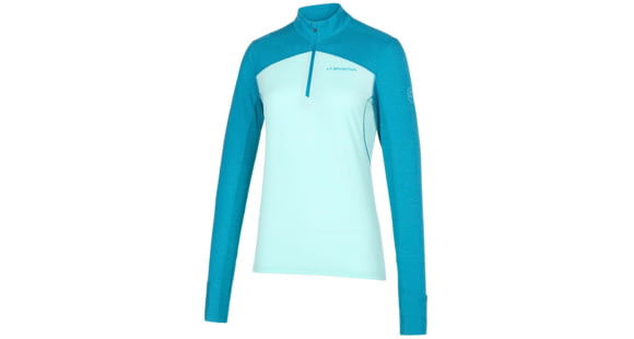 La Sportiva Swift Long Sleeve - Women's, Turquoise/Crystal, Large, Q19-616635-L