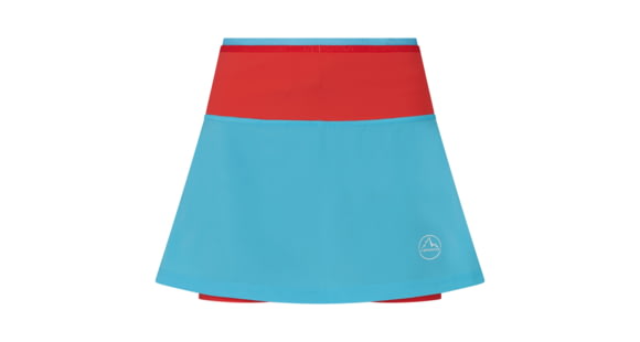 La Sportiva Swift Ultra Skirt 5in - Women's, Malibu Blue/Hibiscus, Small, Q26-602402-S