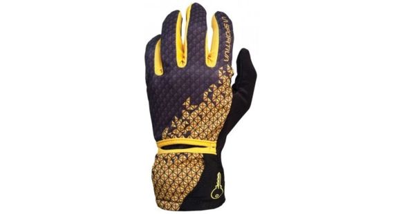 La Sportiva Trail Gloves - Men's, Black/Yellow-Small