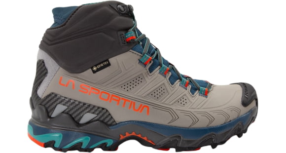 USED, La Sportiva Ultra Raptor II Mid Leather GTX Boots - Women's, Grey/Cherry Tomato, 39.5, ZFHS097-G01R22-39.5