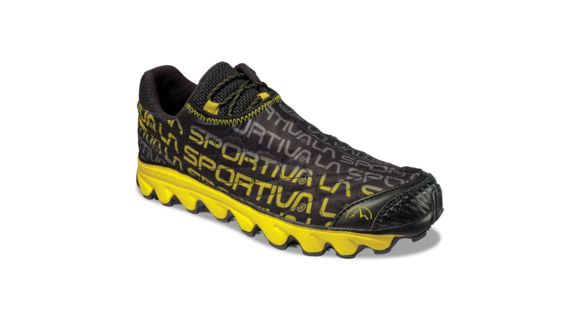 La Sportiva Vertical K Trail Running Shoe - Men's-Black/Yellow-Medium-42