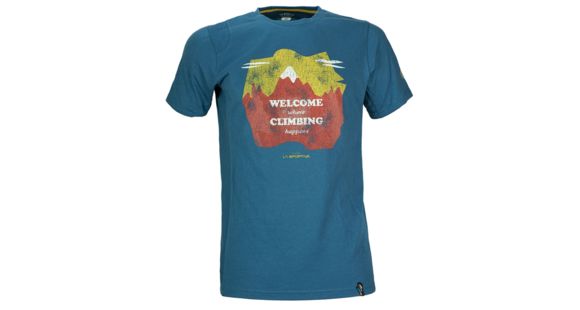 La Sportiva Welcome T-Shirt - Men's, Dark Sea-Medium
