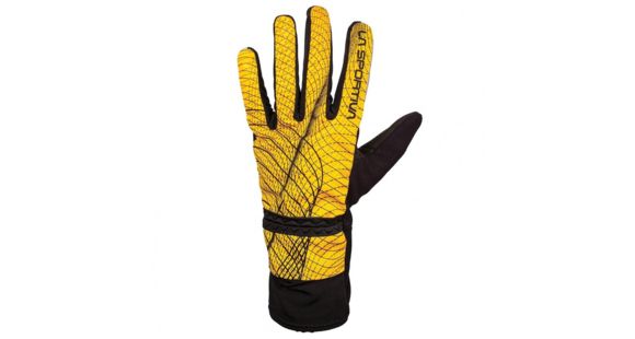 La Sportiva Winter Running Glove - Women's, Yellow/Black, Small, Y02-100999-S