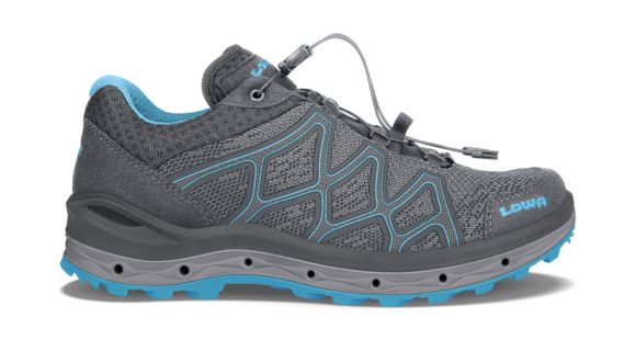 Lowa Aerox GTX Lo Surround Hiking Shoes - Women's, Graphite/Turquoise, 6, Medium, 3206259794-GRPTUR-M060