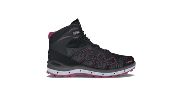 Lowa Aerox GTX Mid Surround Hiking Boots - Women's, Black/Berry, 9.5, 3206119952-9.5