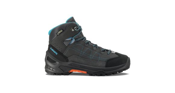 Lowa Approach GTX Mid Footwear Boots - Unisex, Anthracite/Turquoise, Medium, 10, 3401229796-AN-MD-M270